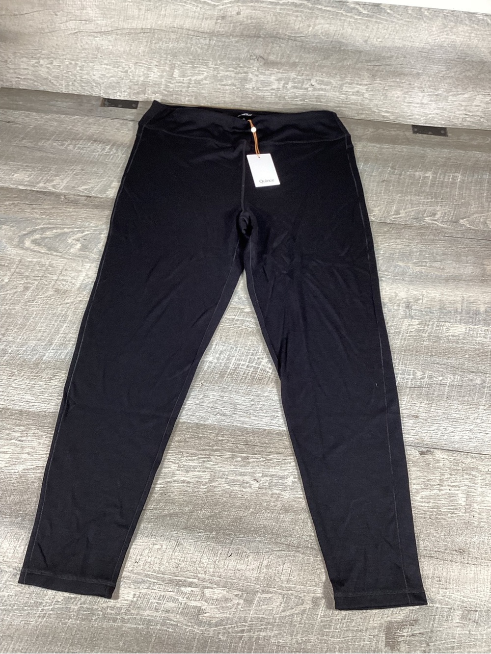 Quince 100% Merino Wool Cold Weather Base Layer Leggings Black XL